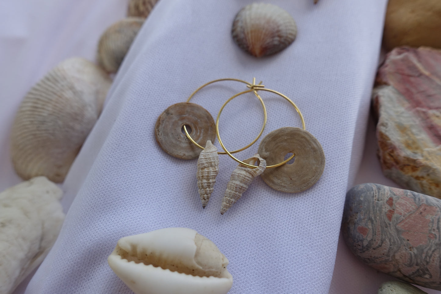 Cannonvale Classic - Handmade Grounding Seashell Earrings ~ Cannonvale Queensland 🏝