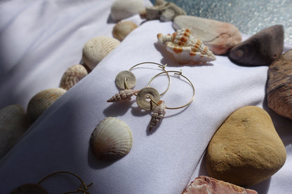 Cannonvale Classic - Handmade Grounding Seashell Earrings ~ Cannonvale Queensland 🏝