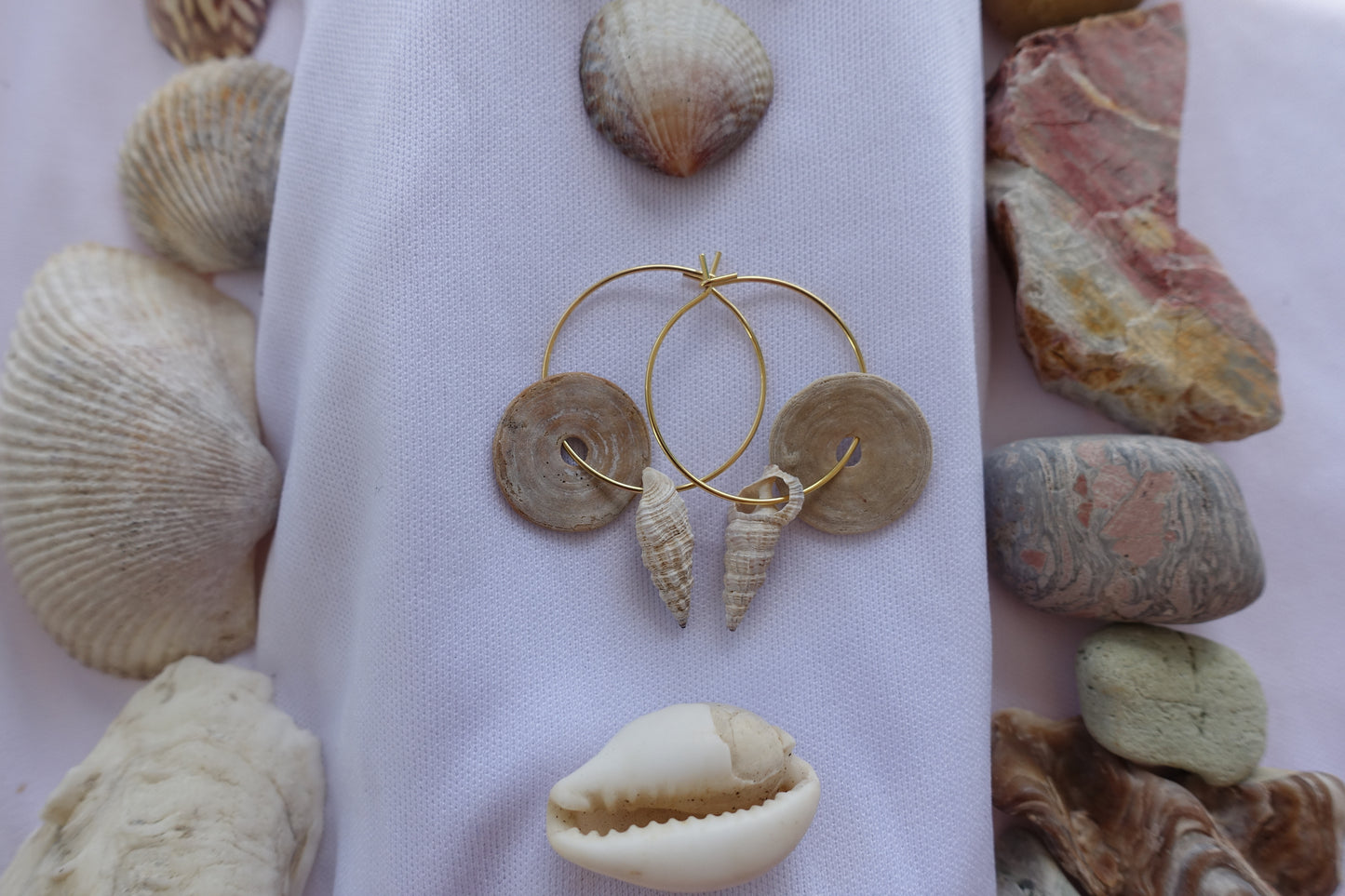 Cannonvale Classic - Handmade Grounding Seashell Earrings ~ Cannonvale Queensland 🏝