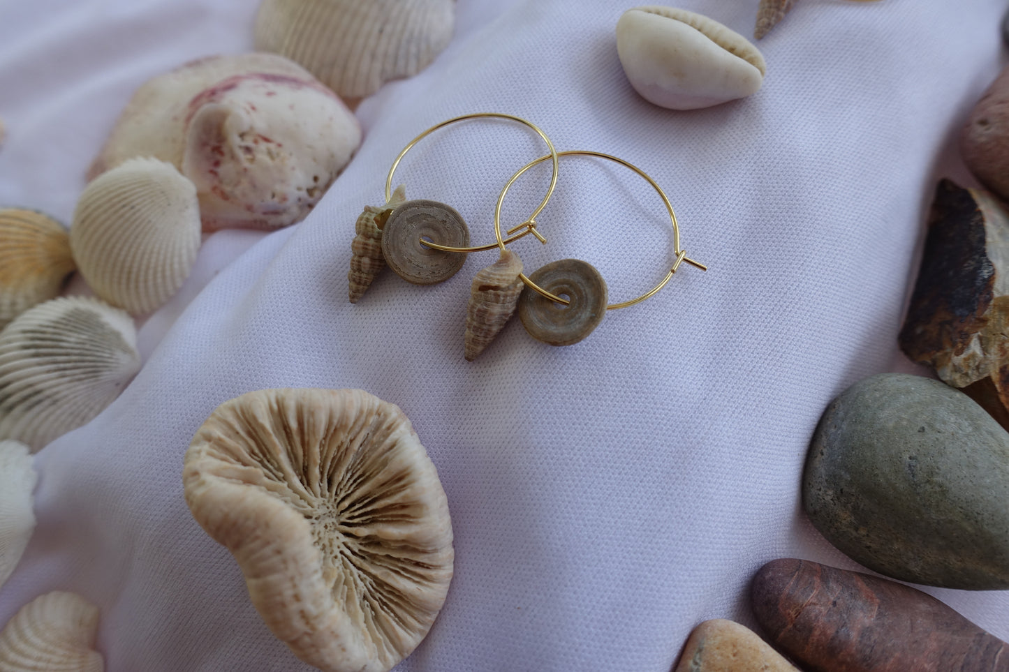 Cannonvale Classic - Handmade Grounding Seashell Earrings ~ Cannonvale Queensland 🏝